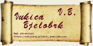 Vukica Bjelobrk vizit kartica